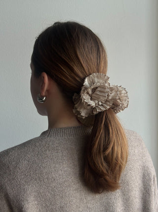 Pico Copenhagen - Pleat Scrunchie - Ivory