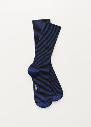 AIAYU - Cotton Stripe Socks - Mix Midnight