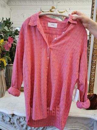 XIRENA - Beau Shirt - Pink Clay Embroidery