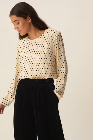 DES PETITS HAUTS - Yelena Top - Pois Jacquard