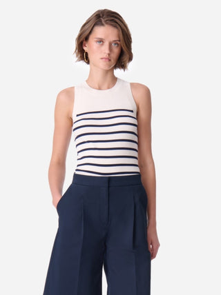 VANESSA BRUNO - Edea Top - Off White/Navy