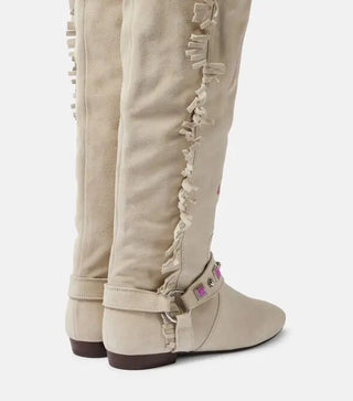 ISABEL MARANT ÈTOILE - Slava Thigh Boots - Chalk