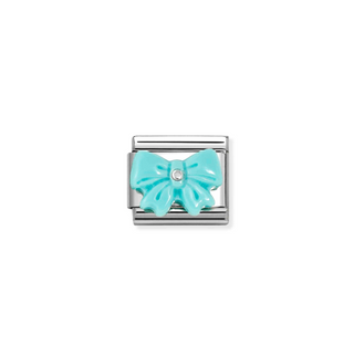 Nomination - Link STONE SYMBOLD 925 sterling silver TURQUOISE RESIN BOW