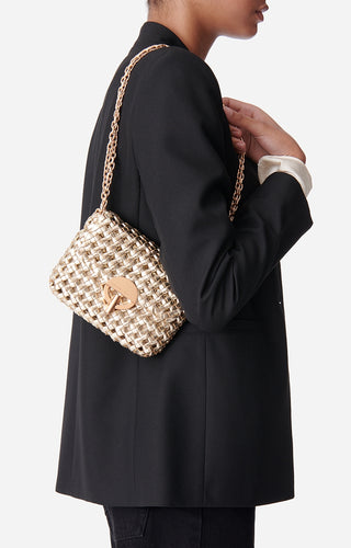 VANESSA BRUNO - Small Moon Braided Bag - Gold