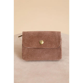 MAISON FANLI - Porte-Monnaie Petit - Daim Taupe