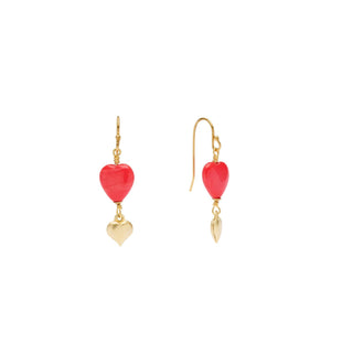Pico Copenhagen - Dual Love Earrings - Bright red