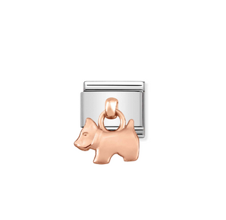 Nomination - Link CHARMS 9k rose gold DOG