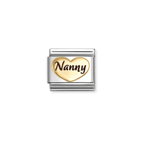 Nomination - Link SYMBOLS enamel and 18k gold NANNY HEART