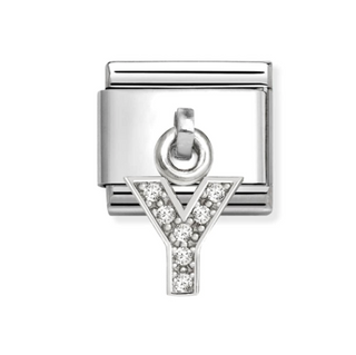 Nomination - Link CHARMS LETTERS cz and 925 sterling silver Y