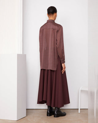 Officine Générale - Augustine Shirt - Red Wine/Burgundy/White