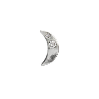 STINE A - Petit Bella Moon Earring - Silver Single