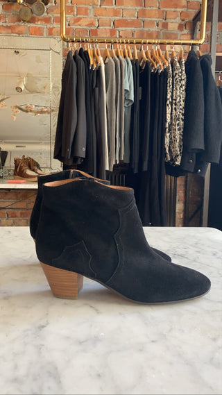 ISABEL MARANT ÈTOILE - Dicker Boots - Black Suede