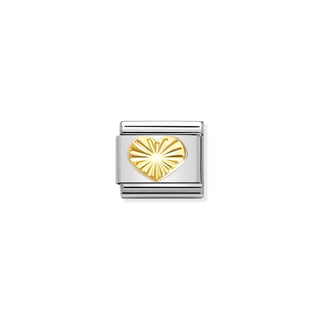 Nomination - Link SYMBOLS 18k gold HEART ETCHED