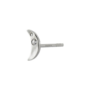 STINE A - Petit Bella Moon Earring - Silver Single