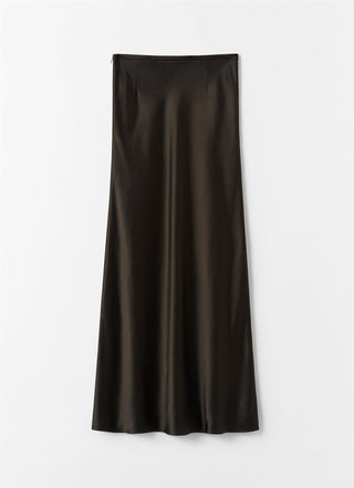 ALMADA LABEL - Eni Satin Skirt - Chocolate