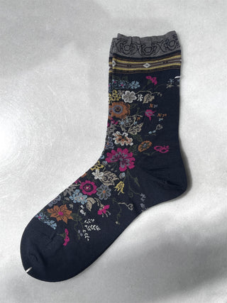 ANTIPAST - Happy Flower Sock - Navy