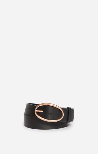 VANESSA BRUNO - Oval Buckle Belt - Noir