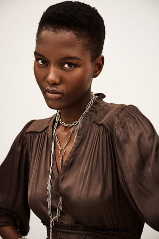 BA&SH - Cyriala Dress - Chocolat