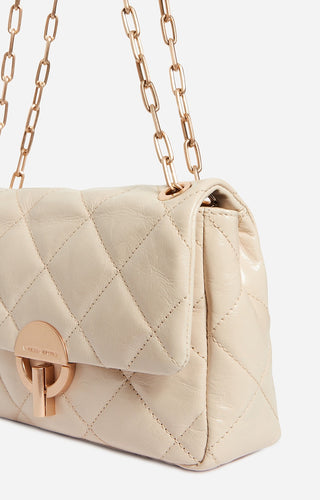 VANESSA BRUNO - Medium Moon Leather Bag - Sand