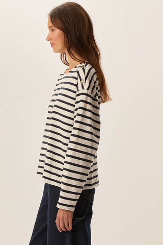 DES PETITS HAUTS - Filoute Sweatshirt - Ecru/Marine