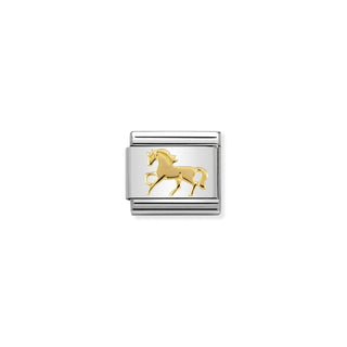 Nomination - Link SYMBOLS  18k gold Galloping Horse