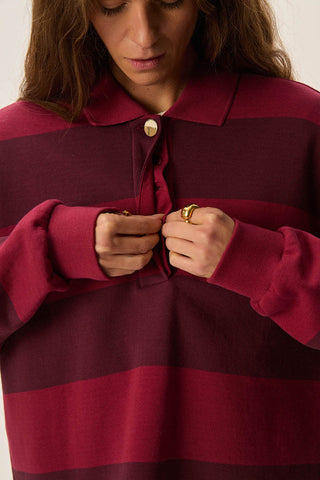 DES PETITS HAUTS - Juliana Sweatshirt - Ruby/Griotte
