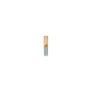 STINE A - Petit Circus Huggie Earring Blue & Pale Peach - Gold