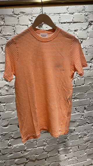 ISABEL MARANT ÈTOILE - Leontine Tee Shirt Ecru/Orange