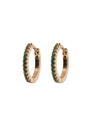 Emilia by Bon Dep - Medium Hoops - Green