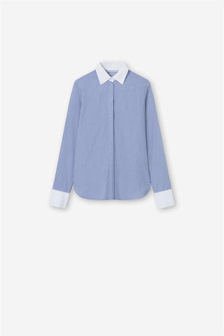 MARK TAN - Bertine Shirt - Blue Stripe