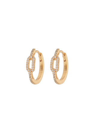 Emilia by Bon Dep - Medium Chain Hoops