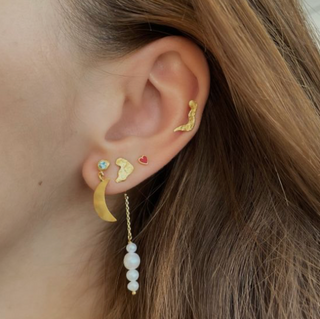 STINE A - Petit Gold Splash Earring Disco