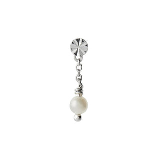 STINE A - Tres Petit Etoile Earring W/Pearl Silver