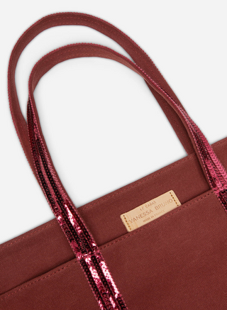 VANESSA BRUNO - Linen Cabas Tote L - Armagnac