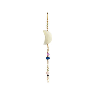 STINE A - Midnight Moon Pearl Earring W/Gemstone Long