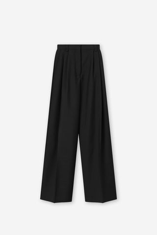 MARK TAN - Portlyn Wool Pants - Black