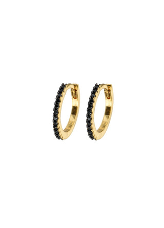 Emilia by Bon Dep - Medium Hoops Ink - Black