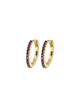 Emilia by Bon Dep - Medium Hoops Ink - Cerise