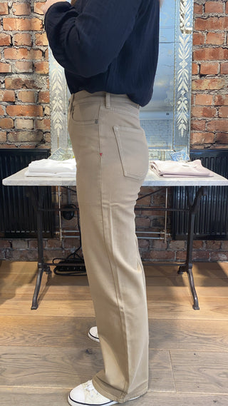 TOMORROW - Brown Straight Jeans - Khaki