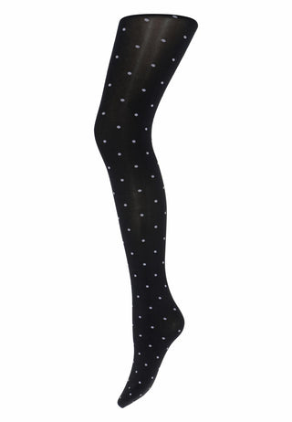 SNEAKY FOX - Dot Pantyhose - Black