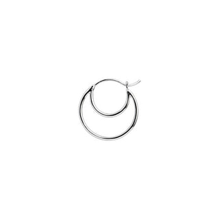 STINE A - Double Creol Earring - Silver