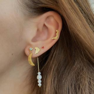 STINE A - Petit Gold Splash Earring Disco