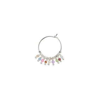 STINE A - Petit Rainbow Hoop W/Stones Silver - Pastel Mix