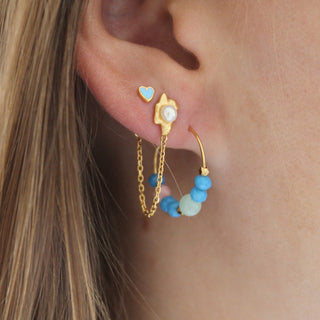 STINE A - Shelly Pearl Earring With Chain