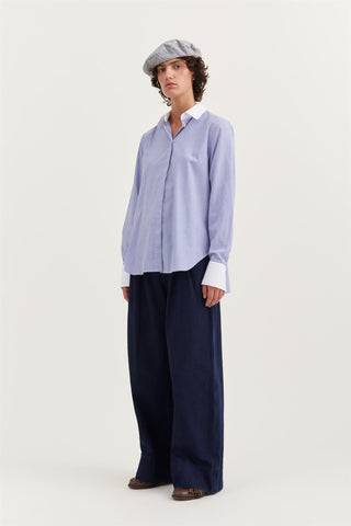 MARK TAN - Bertine Shirt - Blue Stripe