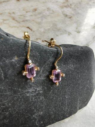 5 OCTOBRE - BOUCLE D'OREILLE VIOLET EARRINGS