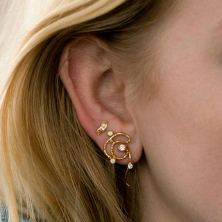 STINE A - Twirly Candy Dots Earring - Gold