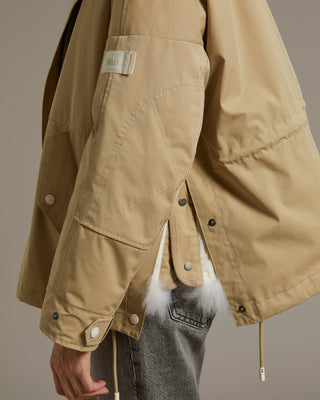 YVES SALOMON - Reversible Parka Lambswool - Sable